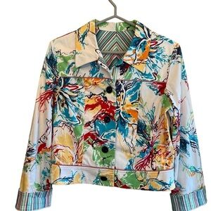 Vintage Abstract Colourful Designer Jacket EUC